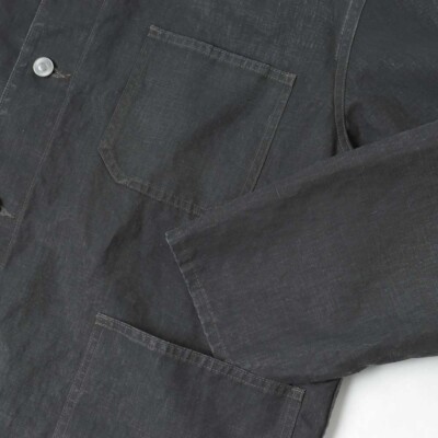ASK availability First) A.PRESSE Vintage Black Linen
