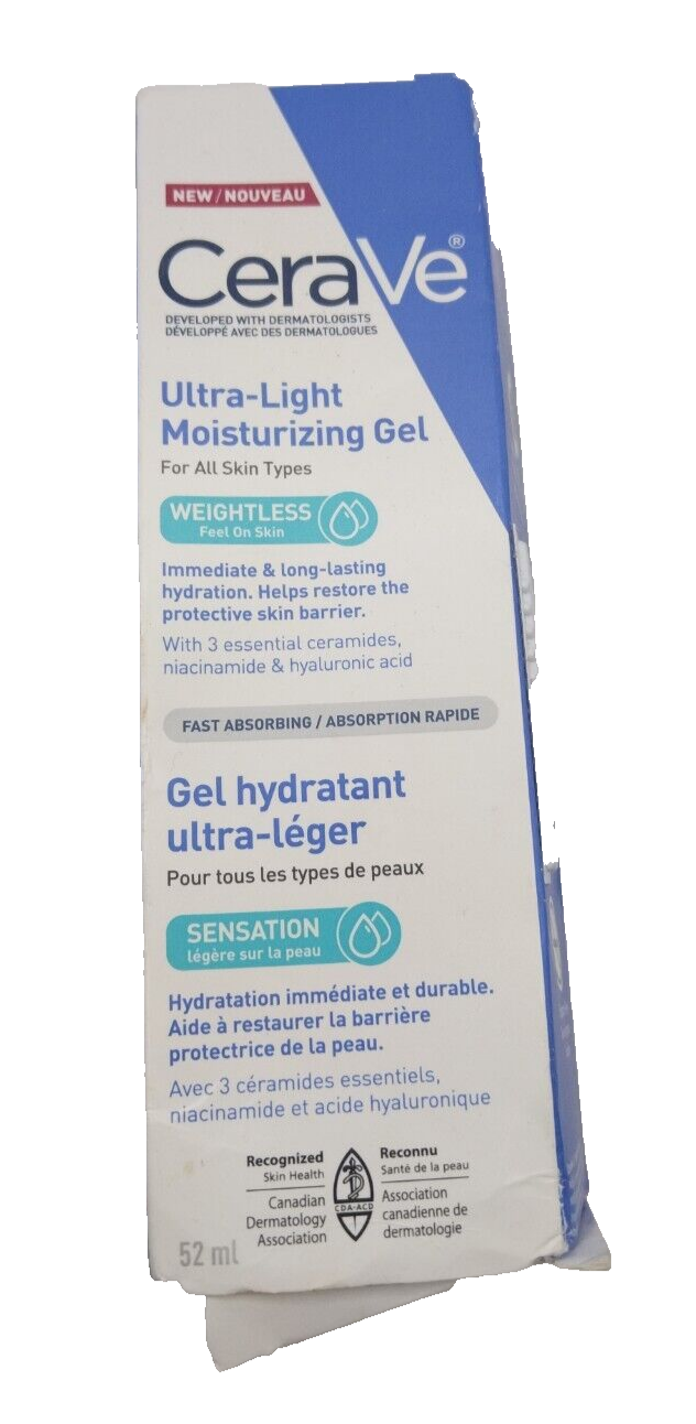 CeraVe Ultra-Light Hydrating Gel Moisturizer 52mL for Refreshed Skin