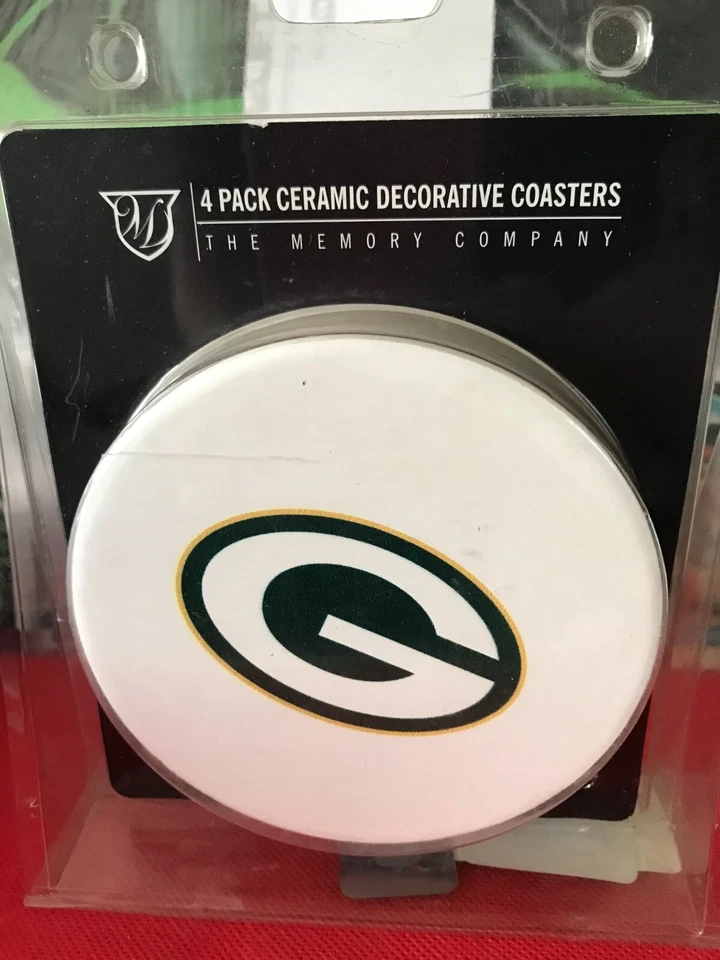 GREEN BAY  4 Pack Ceramic Decorative Coasters 2010 - See Desc B802 - Image 2 of 4