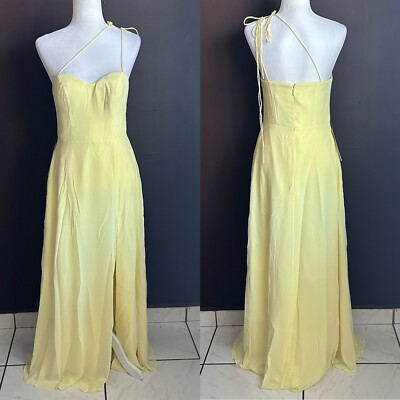 ebay yellow bridesmaid dresses Azazie Size A6 Or US Size 8 Sleeveless Dress Size:US22-UK24-EUR52