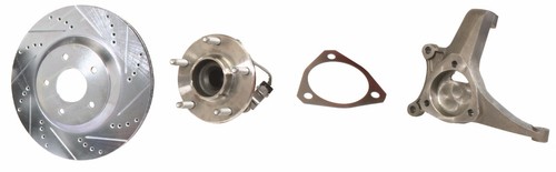 70-81 Camaro Firebird C5 Corvette 13" Disc Brake Kit Tall Spindle Red Calipers - Picture 4 of 8