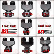 6AN/8/10/12AN Female TO Male Adapter Fitting Y Block Parallel Exit Dual  Male