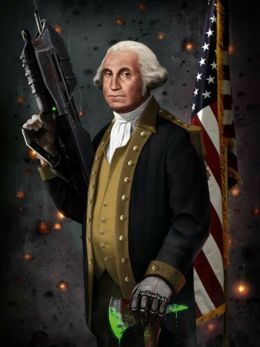 Iconic Arts Laminated 14x19 Poster: George Washington The Original Master C...