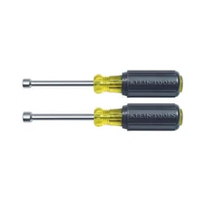 Klein Tools 630M 3" Hollow Shank Magnetic Tip Nut Driver Set (2 Pieces)