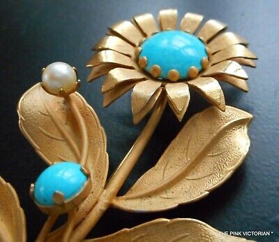 Daisy Flower Brooch Vintage Gold Tone Metal 3 18 inch Unsigned