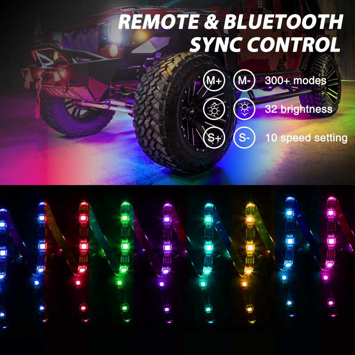 For Mazda 6 3 2 6PCS Car LED Strip Under Neon Light Underglow