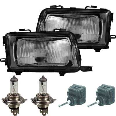 Scheinwerfer Set für Audi 80 B4 8C Bj. 91-96 Philips H4 inkl. Motoren für LWR