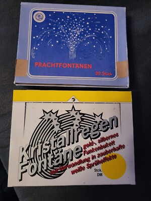 DDR Silberhütte Vulkan Prachtfontäne,Kristallregen  , 2 Kisten Leer