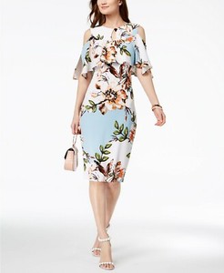 cold shoulder sheath dress