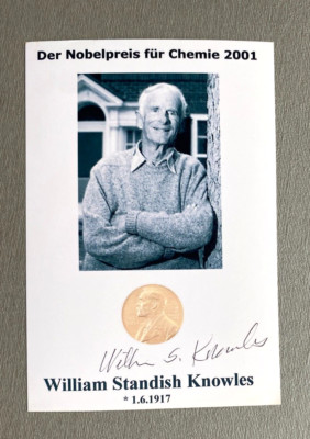 WILLIAM KNOWLES ( 2012) Nobelpreis Chemie 2001 signed Foto 10x15 Autogramm