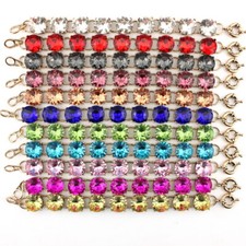 Glass Crystal Rhinestones Round Gemstone Bracelets Women Classic Jewelry Gift