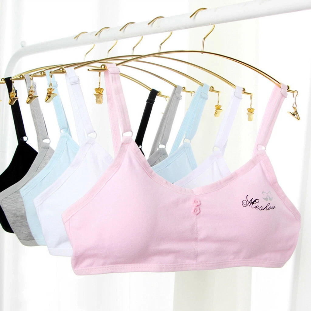 Kids Girls Training Bra Teenage Cotton Breathable Sports Underwear