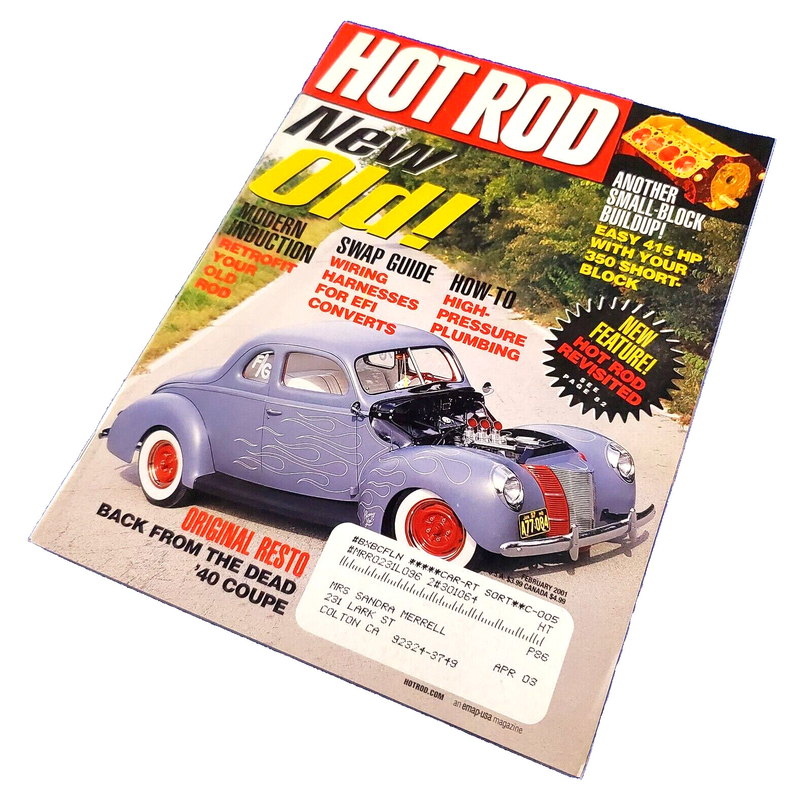Hot Rod: New Old! Another Small Block Buildup! February 2001 Magazine Ships Free