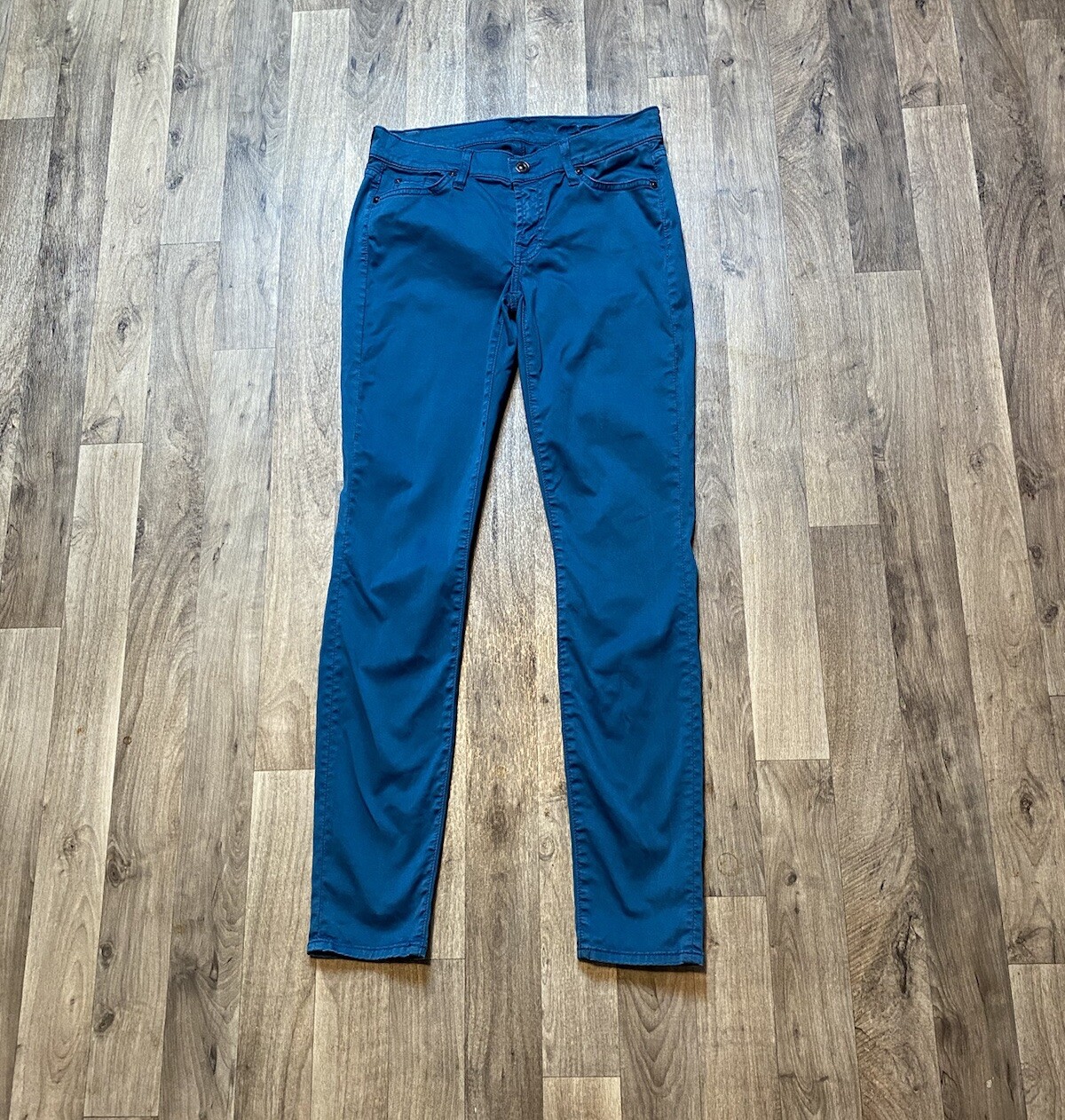 7 For All Mankind Gwenevere Jeans Women’s Size 27 Skinny Teal