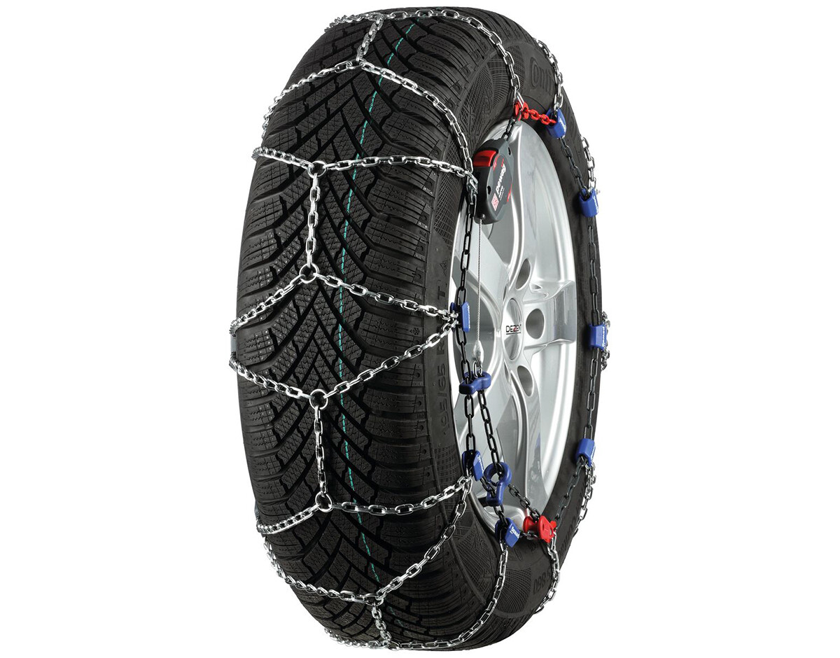 Chaînes à Neige AMiO KN-120 - Pour Pneus 225/70R15, 215/65R16, Etc. - Protection Jantes, 12mm, Véhicules Jusqu'à 1800kg