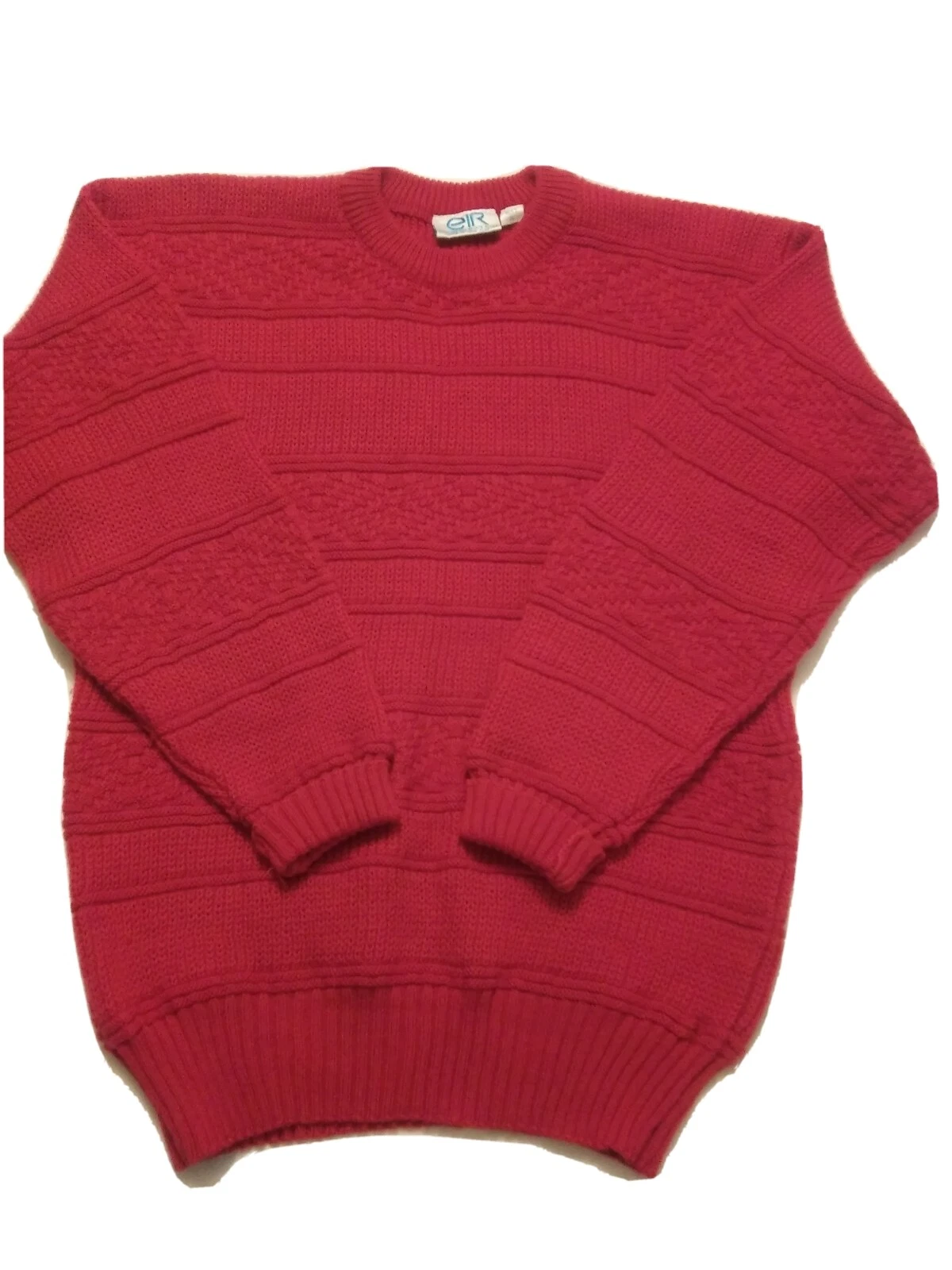 Vtg. Mens EIR 100% wool Sz.XL pullover sports sweater