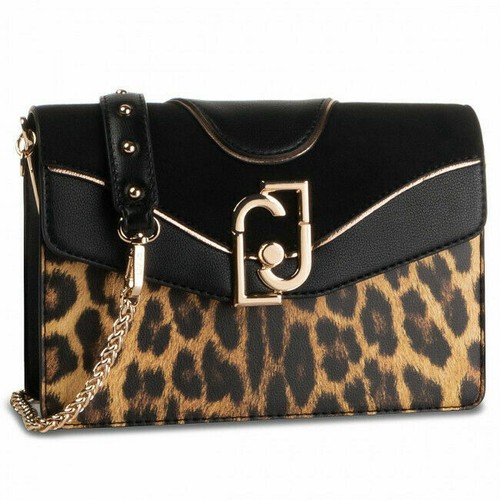 BORSA LIU JO TRACOLLA PICCOLA A69037 MACULA BAG S CAMOSCIO NERO SUEDE  LEOPARDO | eBay