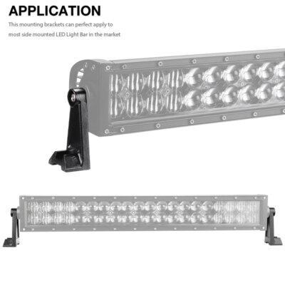 Universal Mounting Brackets Aluminum 2-Piece Universal Aluminum Mounting Brackets For Rotating LED Work Light Bars LED Light Brackets