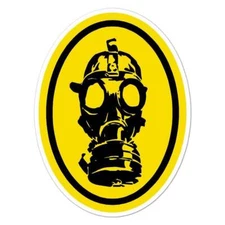 aBiohazard Gas Mask Sticker Decal