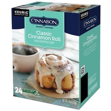 Cinnabon Classic Cinnamon Roll Single-Serve Keurig K-Cup 24 Pods Coffee
