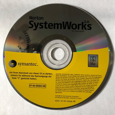 Symantec Norton System Works 2.0, CD, für Macintosh