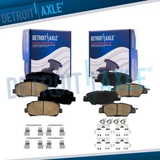 4pc Front Rear Ceramic Brake Pads w/ Hardware for 2016-2024 Mazda CX-5 2.0L 2.5L