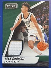 2022 Panini Chronicles DP Max Christie Threads Rookie Patch Green Michigan State