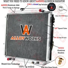 3 Row Aluminum Radiator For 1996-2002 2001 Toyota 4Runner SR5 L4 2.7L 3.4L V6