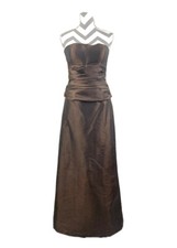 Bill Levkoff Iridescent Brown Strapless 2-Piece Skirt  Top - Size 8