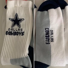 VINTAGE Dallas Cowboys NFL TUBE SOCKS FITS 10-13 Made In USA  NEW!