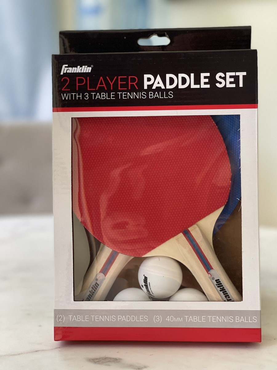 🆕 Franklin 🏓 Ping Pong Table Tennis Paddles 2 Player Set Paddle