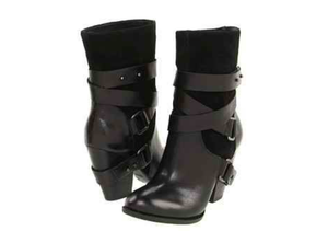 A estrenar en caja Zapatos Botas al Tobillo Guess Migna Medio Tacones De  Cuero Negro 6.5 | eBay