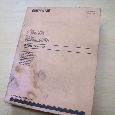 CAT Caterpillar D10R Tractor Dozer Crawler Parts Manual Book catalog 3KR series