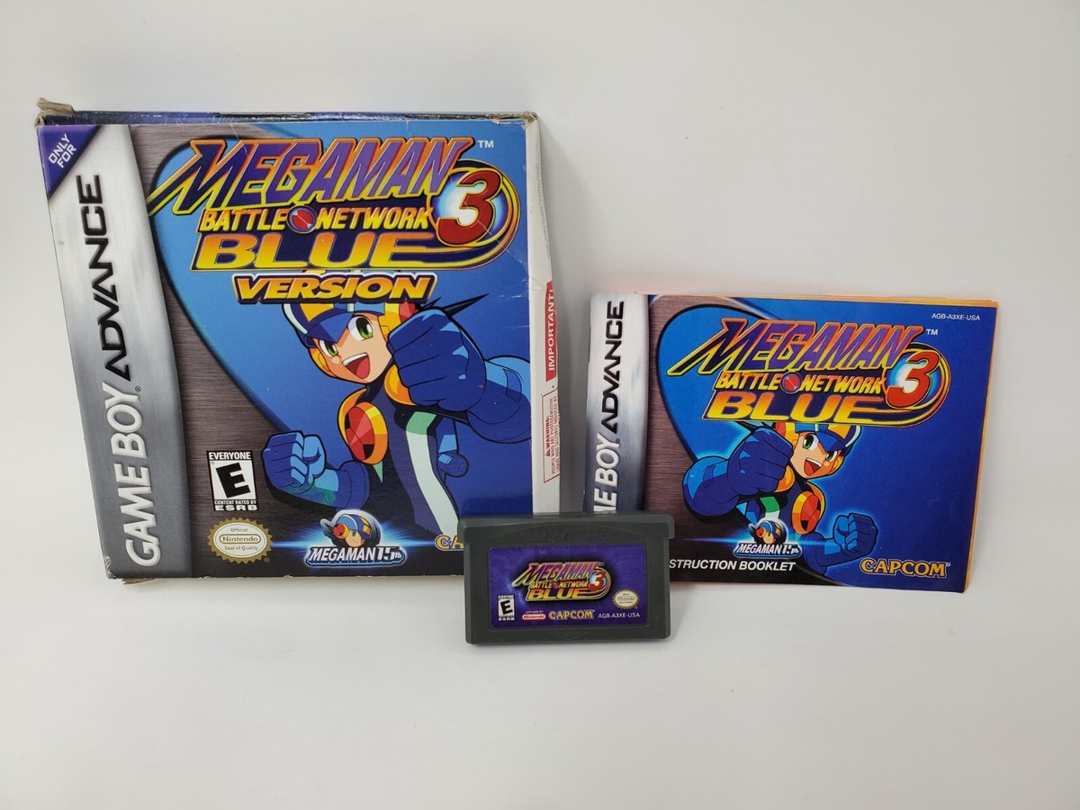 GAMEBOY ADVANCE MEGAMAN BATTLE NETWORK 3 BLUE VERSION COMPLETE