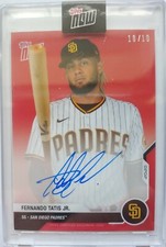 Fernando Tatis Jr. 2020 TOPPS NOW ROAD OPENING DAY ON CARD AUTO RED 10/10 OD424D