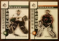 2001/02 SP Authentic LOT OF 2 Future All-Time Greats MANNY FERNANDEZ ED BELFOUR