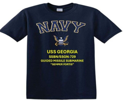 USS  GEORIGA SSBN/SSGN-729 SUBMARINE*EAGLE SHIRT*NAVY OFFICIALLY LICENSED