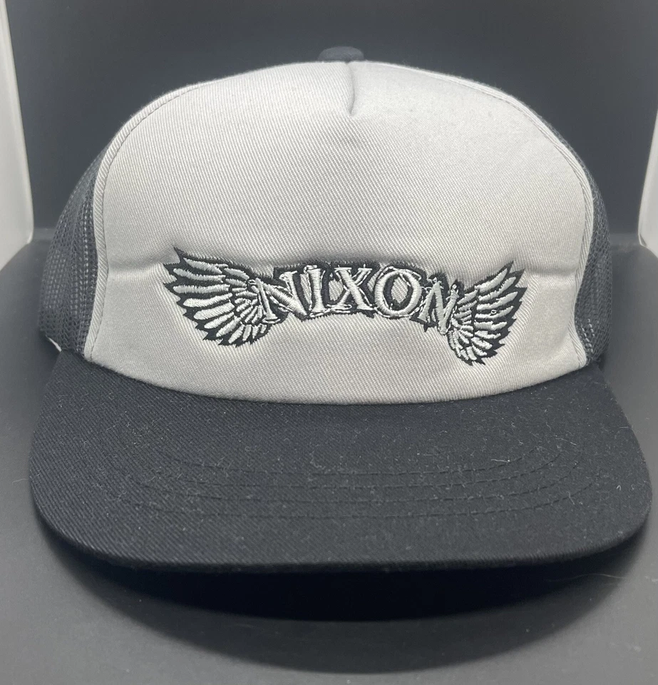 Boné Nixon ajustável Snapback freebird skate caminhoneiro cinza carvão novo em folha - Imagem 2 de 4