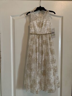 slim fit dress slacks Live Kolibri - Cream Hand-Woven Crochet Dress with Gold Beads