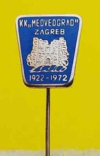 KK MEDVEDGRAD Zagreb 1922 - 1972. BOWLING - Club, Croatia KASUN, rarre pin !