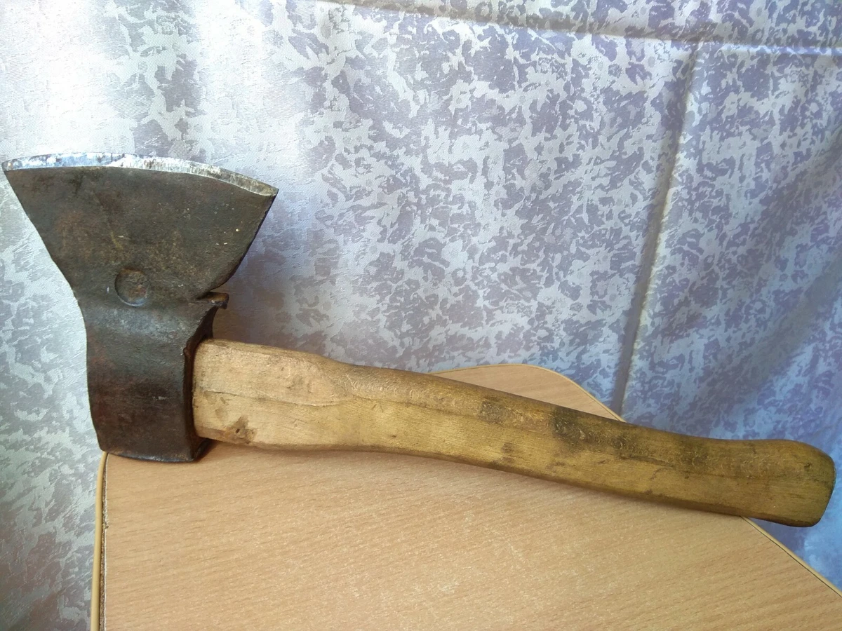Vintage Very Rare BIG USSR Russian Army forged ax Soviet military