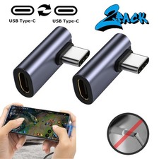 90 Degree USB-C Male to USB-C Female Adapter Data Right Angled Converter 10GPS