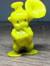 One Vintage IDL Plastic Animal Band Figures Hong Kong Rare Pig