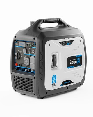 4kW Dual Fuel Inverter Generator, Quiet Portable Gasoline & LPG for Home