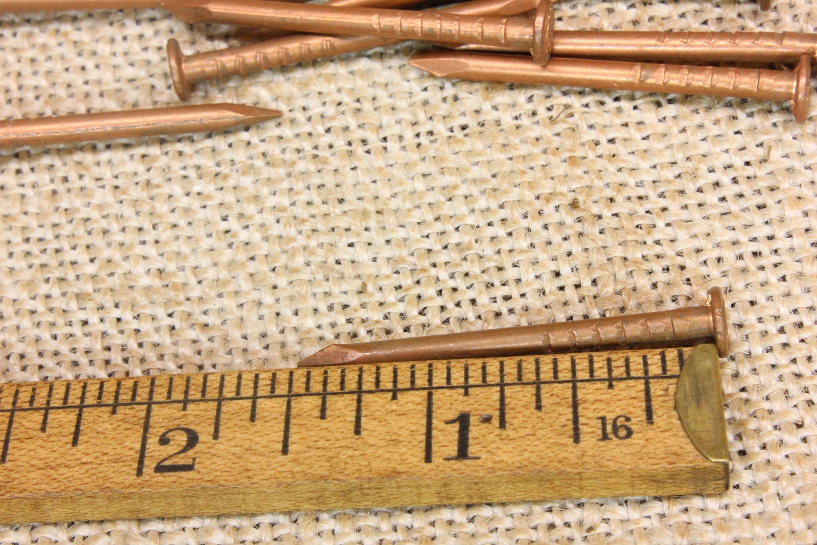 Old Copper Nail Raised Centaur Sagittarius with Bow Vintage CHASE Flat Head 