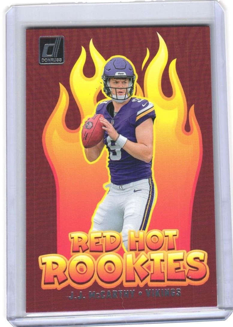 2024 Donruss Red Hot Rookies J.J. McCarthy #RHR-JJM