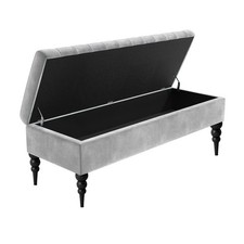 Naples Ottoman Bench, Shoe Storage Bench, Lined Upholstered Footstool, End Table