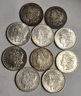 10 Morgan Silver Dollars - 1883-1904 - 10 Coin Lot - SKRD01