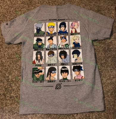Hypland Naruto KONOHA 12 grid shirt Sasuke Rock Lee Hinata Kakashi Gai Neji