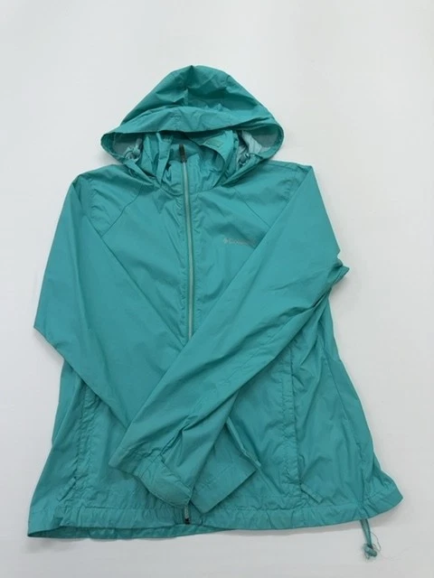Columbia Unisex Kids Teal Hooded Windbreaker Jacket Size L Lightweight
Opens in a new window or tab